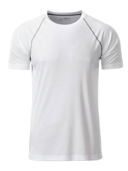 Obrázky: Pánské funkční tričko SPORT 130, bílá/šedá S, Obrázek 2
