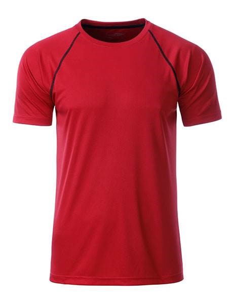 Obrázky: Pánské funkční tričko SPORT 130, červená/černá L, Obrázek 2