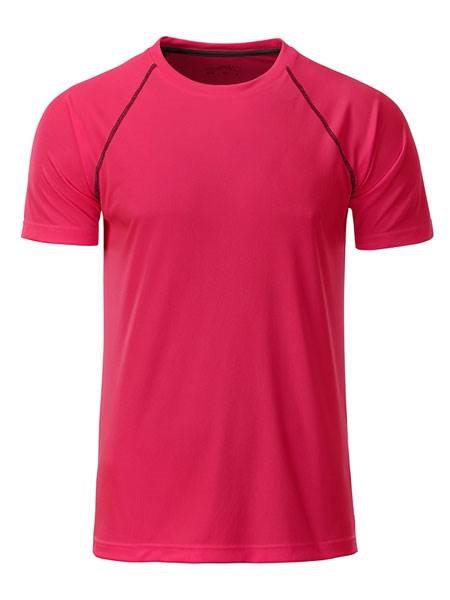 Obrázky: Pánské funkční tričko SPORT 130, růžová/antrac. XL, Obrázek 2