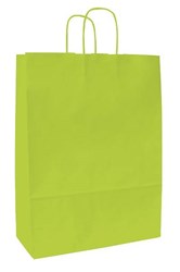 Obrázky: Papírová taška zelená 32x13x42 cm, kroucená šňůra