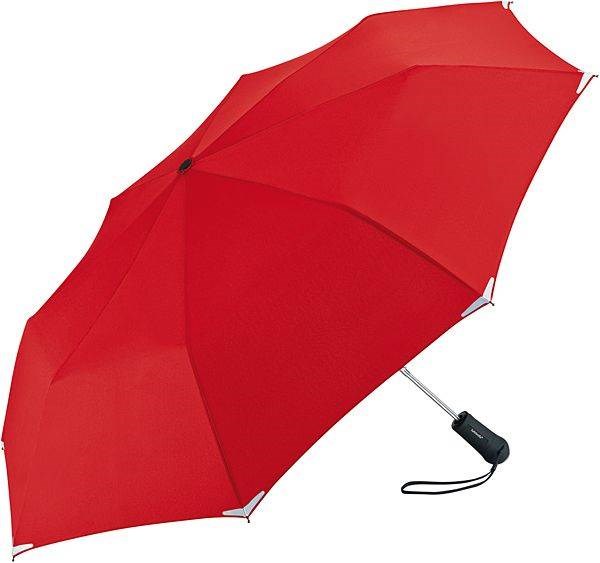 Obrázky: Automatický deštník s LED svítilnou - červený