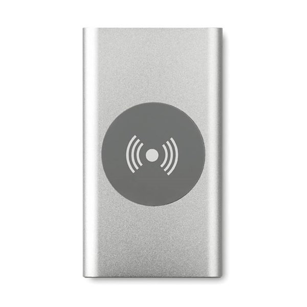 Obrázky: Stříbrná bezdrátová power banka 4000 mAh, Obrázek 3