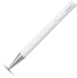 Obrázky: Bílé plastové kuličkové pero Carve, ČN