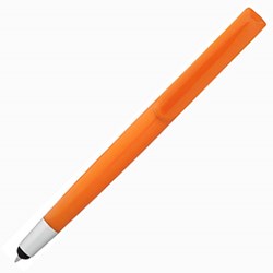 Obrázky: Oranžové plastové pero Rio se stylusem, ČN