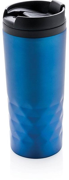 Obrázky: Modrý termohrnek 300 ml s geometrickým vzorem