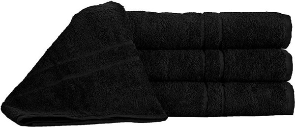 Obrázky: Černý ručník LUXURY 30x50 cm,gram. 400 g/m2, Obrázek 4