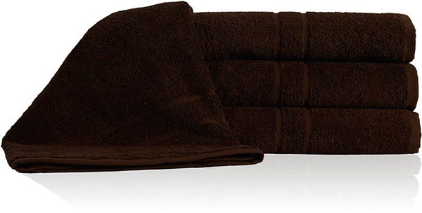 Obrázky: Tmavě hnědý ručník LUXURY 30x50 cm,gram. 400 g/m2, Obrázek 3