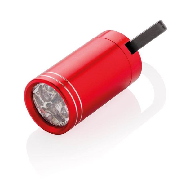 Obrázky: Červená 6 LED hliníková svítilna s háčkem, Obrázek 2
