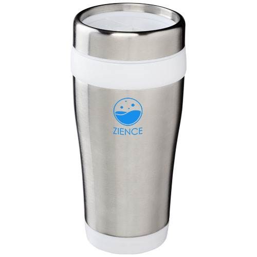 Obrázky: Bílo-stříbrný dvouplášťový termohrnek 400 ml, Obrázek 5