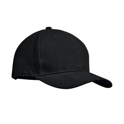 Obrázky: Černá 6 panel. kšiltovka z česané bavlny