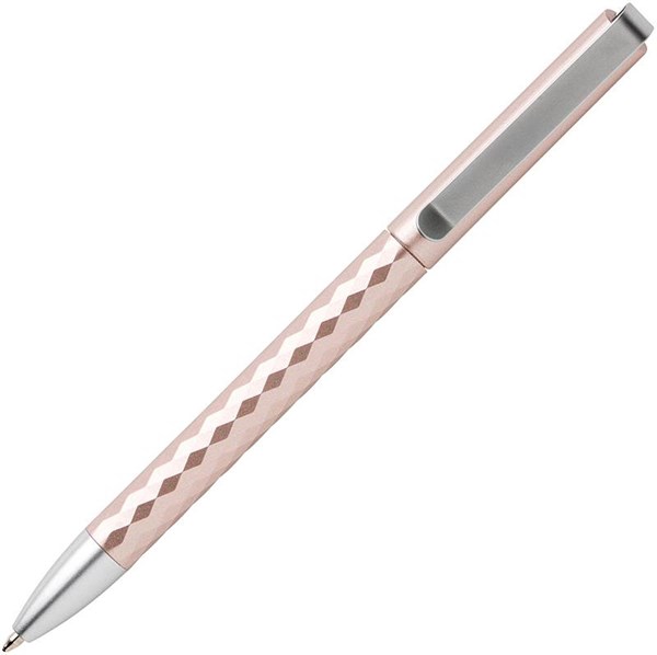 Obrázky: Plastové pero s kovovým klipem, růžové, Obrázek 2