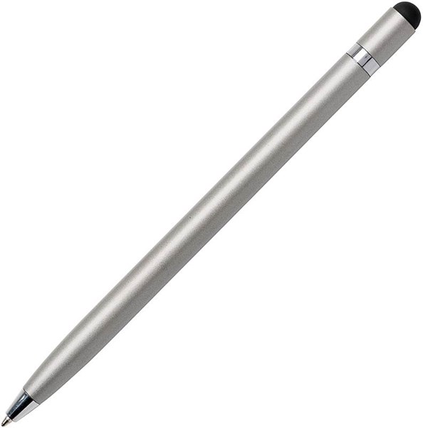 Obrázky: Jednoduché stříbrné kovové pero a stylus,bez klipu