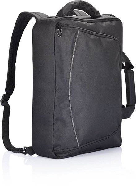 Obrázky: Černá polyesterová taška/ batoh na notebook, Obrázek 2