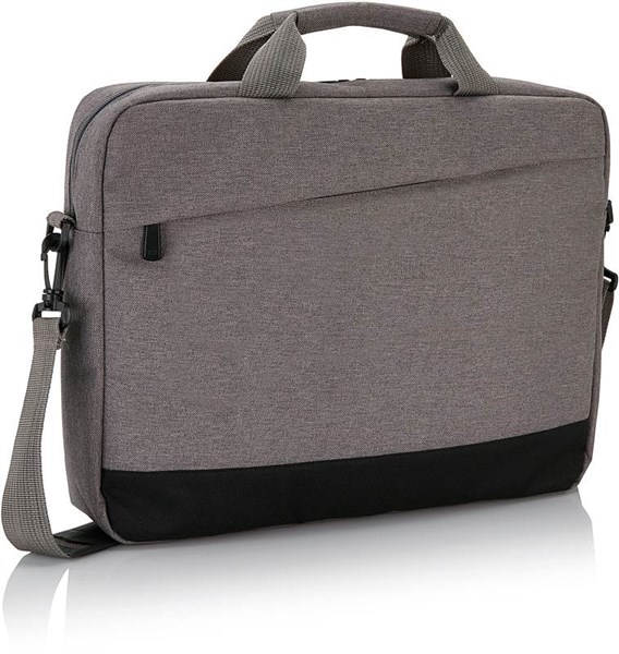 Obrázky: Šedo-černá trendy brašna na 15” notebook