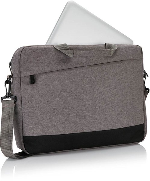 Obrázky: Šedo-černá trendy brašna na 15” notebook, Obrázek 2