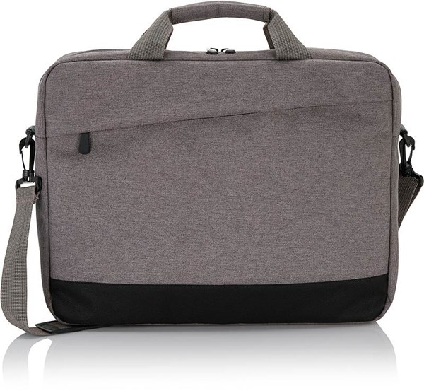 Obrázky: Šedo-černá trendy brašna na 15” notebook, Obrázek 3