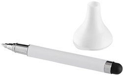 Obrázky: Bílé kuličkové pero a stylus s čističem, ČN
