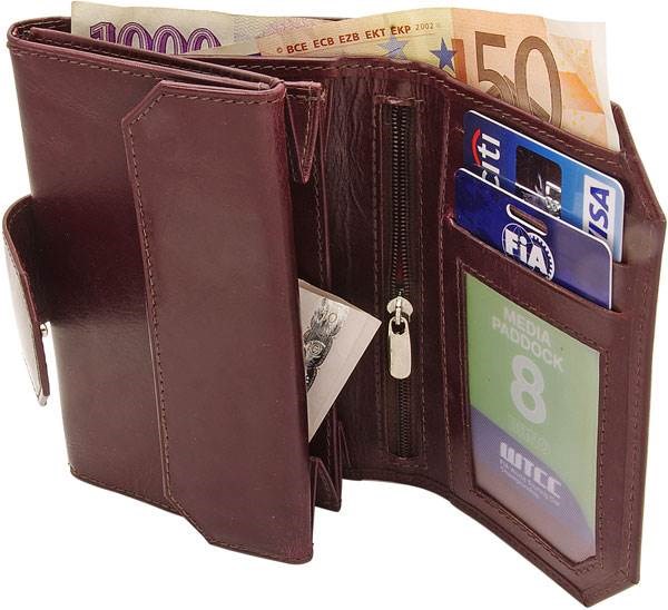 Obrázky: Dámská kožená peněženka, hnědočervená kůže, Obrázek 8