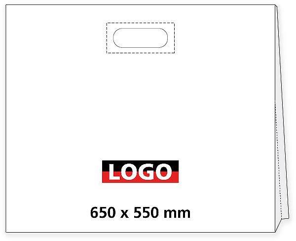 Obrázky: Taška LDPE ztužený průhmat 65*55cm s potiskem 2/0, Obrázek 1