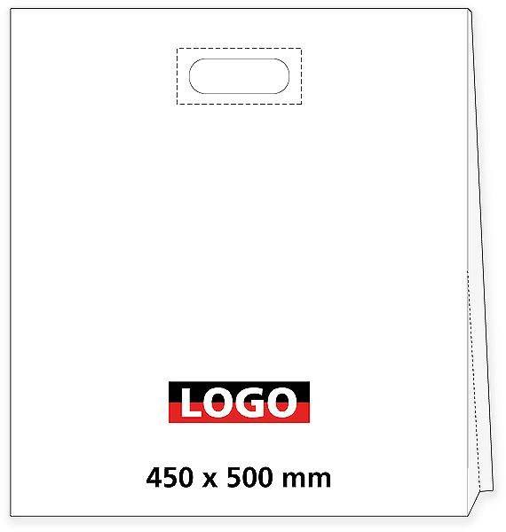 Obrázky: Taška LDPE ztužený průhmat 45*50cm s potiskem 2/0