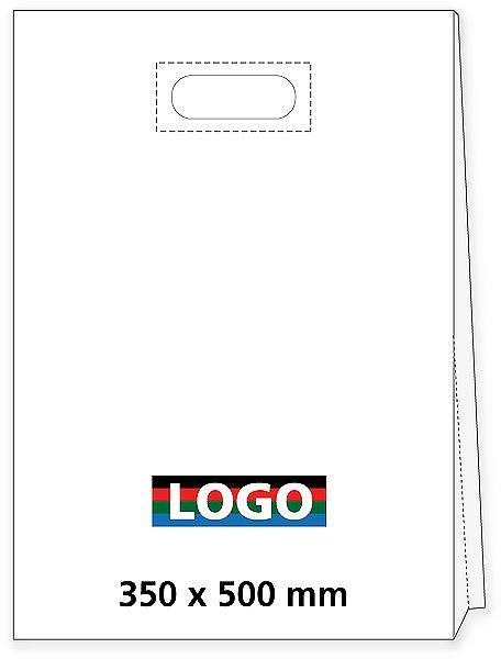Obrázky: Taška LDPE ztužený průhmat 35*50cm s potiskem 4/0