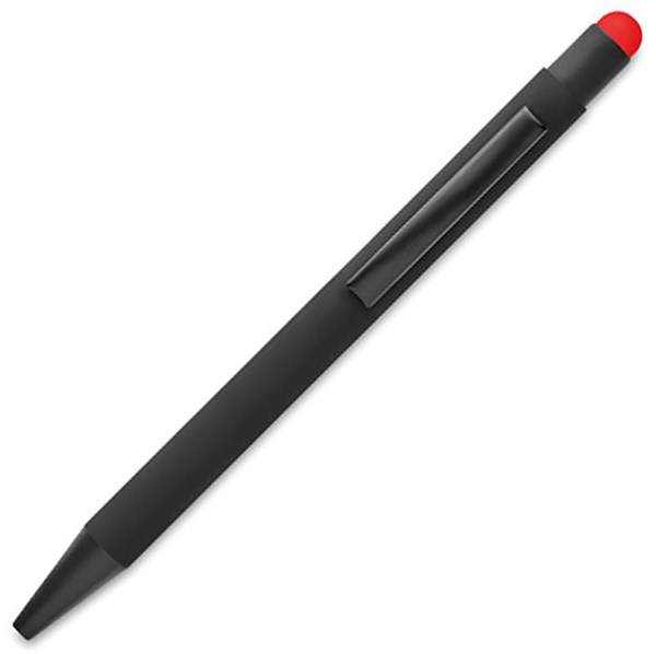 Obrázky: Černé hliníkové pero s červeným stylusem