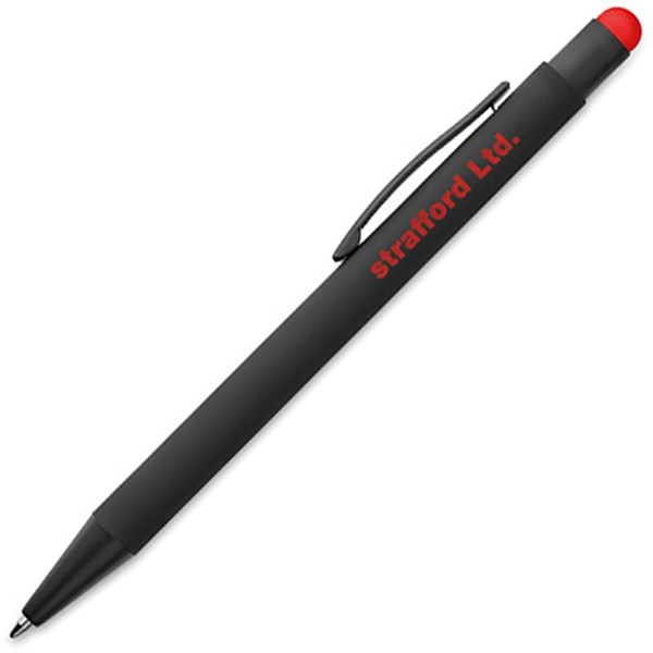 Obrázky: Černé hliníkové pero s červeným stylusem, Obrázek 3