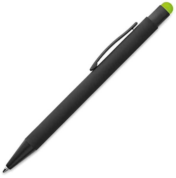 Obrázky: Černé hliníkové pero s limetkovým stylusem, Obrázek 2