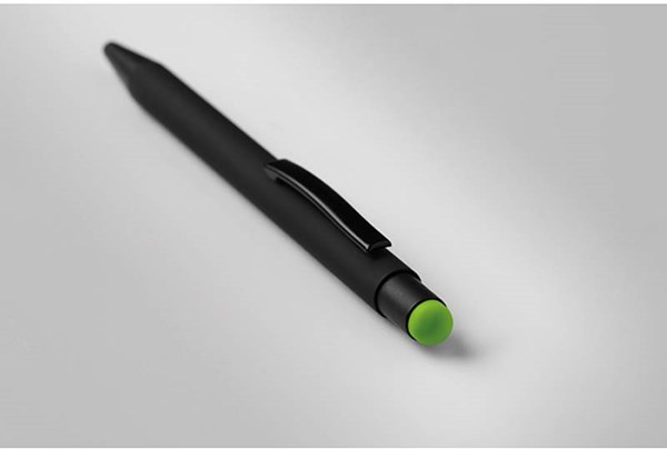 Obrázky: Černé hliníkové pero s limetkovým stylusem, Obrázek 4