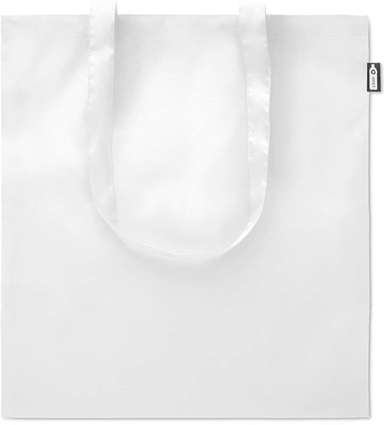 Obrázky: Bílá nákupní taška ze 190T RPET