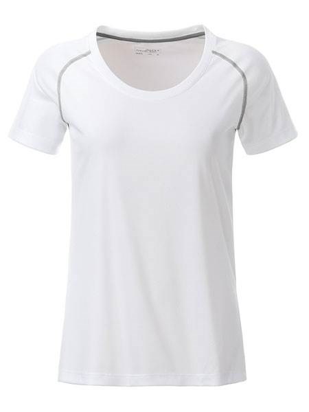Obrázky: Dámské funkční tričko SPORT 130, bílá/šedá XL, Obrázek 2