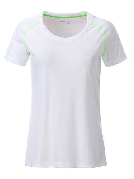 Obrázky: Dámské funkční tričko SPORT 130, bílá/zelená XXL, Obrázek 2