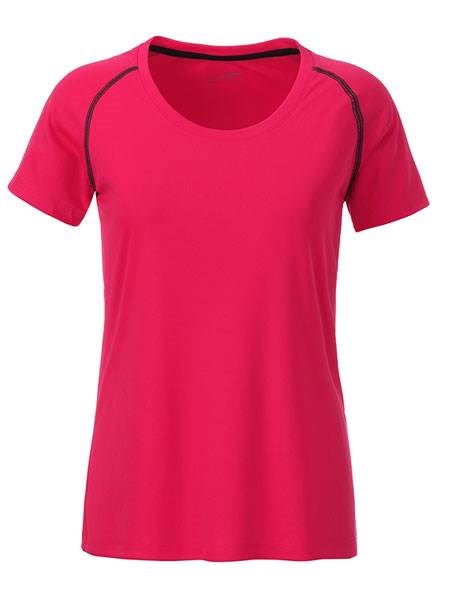 Obrázky: Dámské funkční tričko SPORT 130, růžová/antrac. L, Obrázek 2