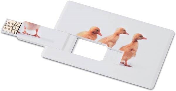 Obrázky: Memorama bílý USB flash disk, kreditní  karta 16GB, Obrázek 3