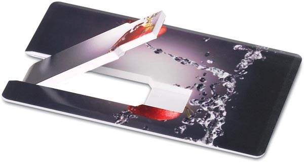 Obrázky: Memorama bílý USB flash disk, kreditní  karta 16GB, Obrázek 5