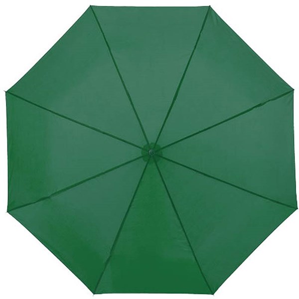 Obrázky: Zelený třídílný skládací deštník mechan., Obrázek 2