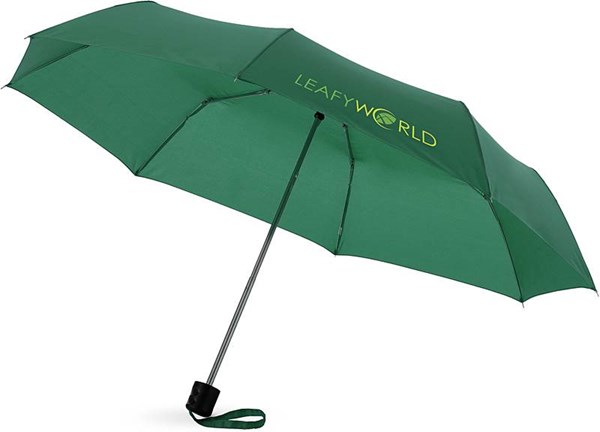 Obrázky: Zelený třídílný skládací deštník mechan., Obrázek 4