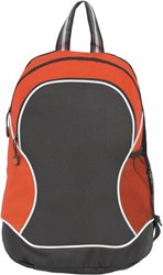 Obrázky: Červený batoh s přední černou kapsou