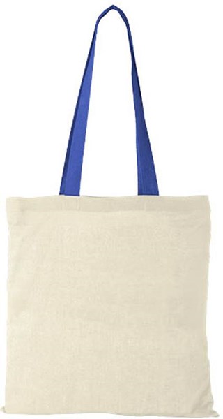 Obrázky: Bavlněná nákupní taška s královsky modrými držadly, Obrázek 2
