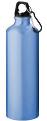 Obrázky: Světle modrá hliníková láhev 770 ml s karabinou