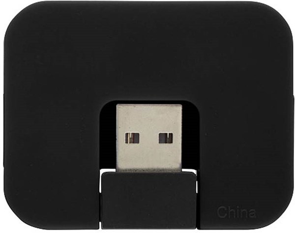 Obrázky: Černý USB rozbočovač se 4 porty, Obrázek 2