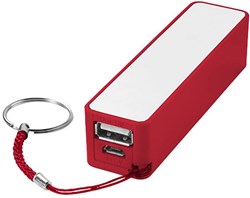 Obrázky: Červená power banka 2000 mAh s bílou plochou