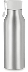 Obrázky: Stříbrná hliníková láhev s šedým víčkem, 500 ml