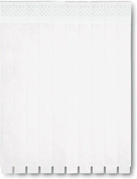 Obrázky: Bílý identifikační náramek z tyveku - 10 ks