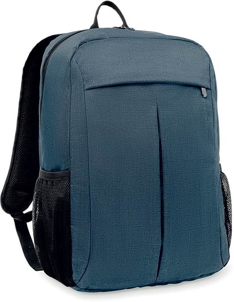 Obrázky: Modro-černý polyesterový batoh na laptop 15