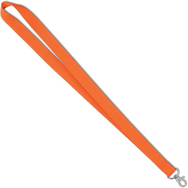 Obrázky: Oranžová šňůrka na krk s kovovou karabinkou