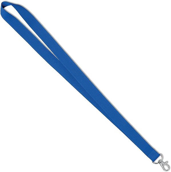 Obrázky: Královsky modrá šňůrka na krk s kovovou karabinkou