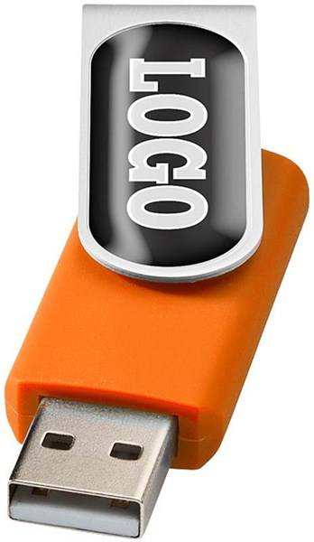 Obrázky: Twister oranžový USB flash disk 2GB pro doming