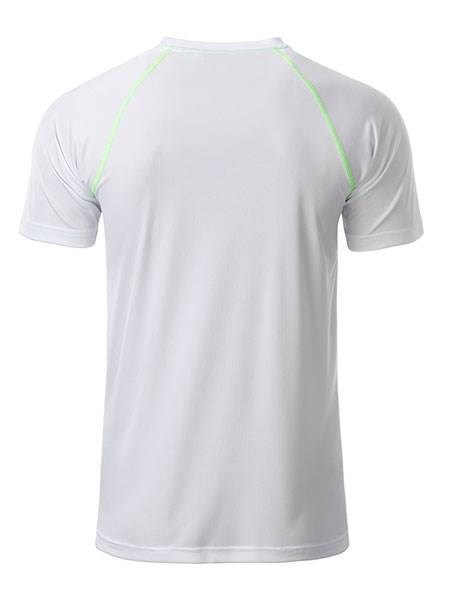 Obrázky: Pánské funkční tričko SPORT 130, bílá/zelená S, Obrázek 1