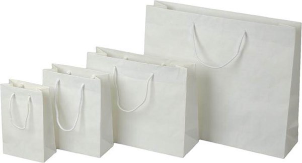 Obrázky: Papírová taška 54x14x44,5 cm, textil.šňůrky, bílá